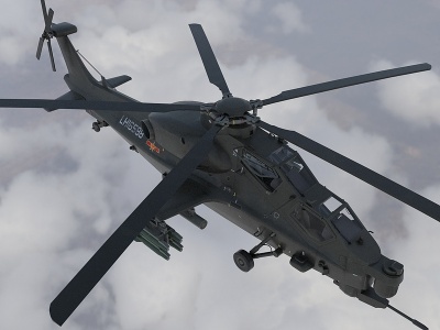 霹雳火专业武装直升机模型3d模型