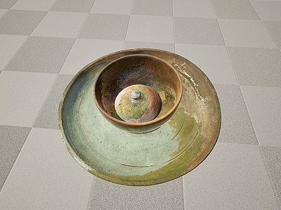 3d文物青铜器餐具模型