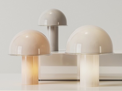 3d意大利蘑菇台灯模型