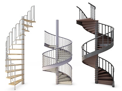 欧式古典旋转楼梯模型3d模型
