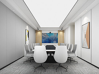 3d多功能高级会议室模型