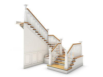 3d欧式古典欧式楼梯模型