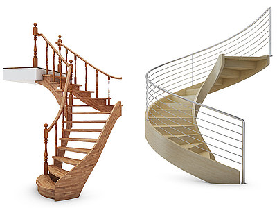 3d欧式古典欧式楼梯模型