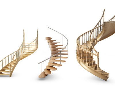 3d现代楼梯欧式模型