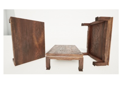 3d实木方凳模型