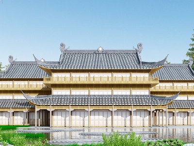 3d古代宫殿建筑模型