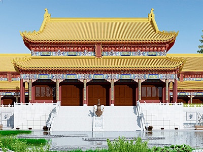 古代宫殿建筑故宫模型