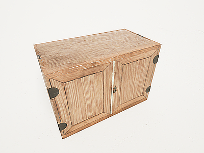 3d木质实木木头柜子模型