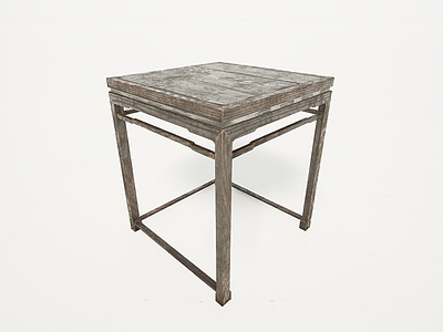 3d老物件旧物木质木头桌子模型