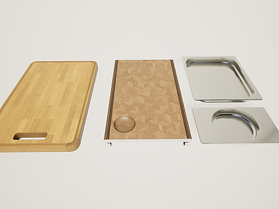 餐具菜板杯垫模型3d模型
