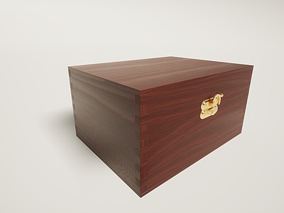 精致實木首飾盒模型3d模型