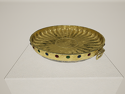 文物铜器金器盘子碗模型