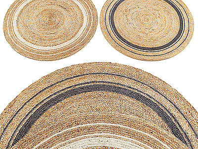 3d北欧圆形编织地毯模型