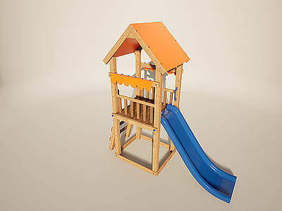 3d儿童娱乐设备滑梯玩具模型