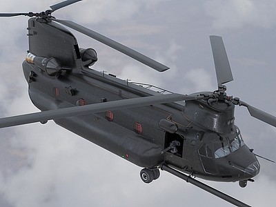 3d支奴干特种作战直升机模型