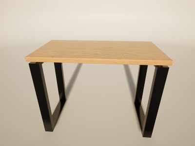 简易铁艺餐桌办公桌模型3d模型
