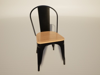 3d复古铁艺餐椅模型