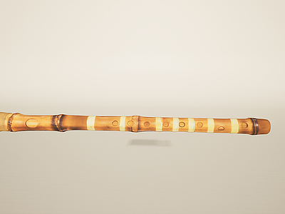 3d吹奏乐器管乐器笛子模型