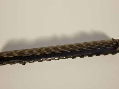 3d弦乐器古筝古琴模型