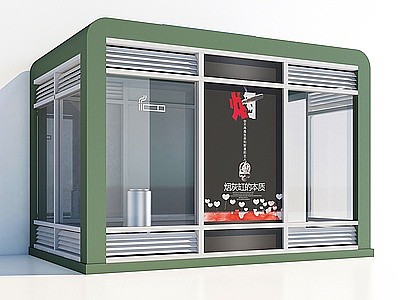 吸烟室模型3d模型