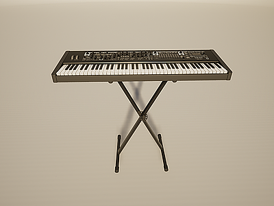 音樂設備樂器電子琴模型3d模型