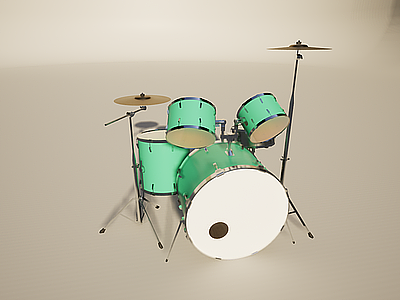 3d音乐设备乐器架子鼓模型