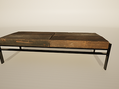 原木实木创意茶几桌模型3d模型