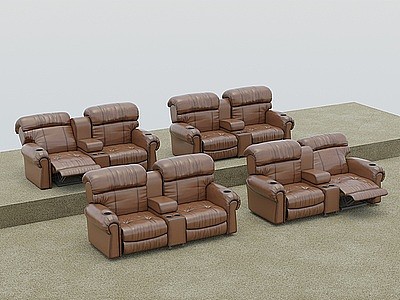 3d影院沙发椅模型