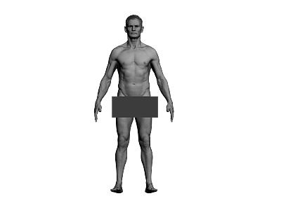 3d写实男士裸模型