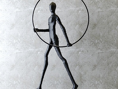 3d抽象人物雕塑模型