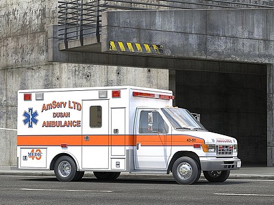 3d救护车模型