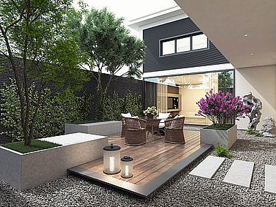 别墅居家庭院模型3d模型