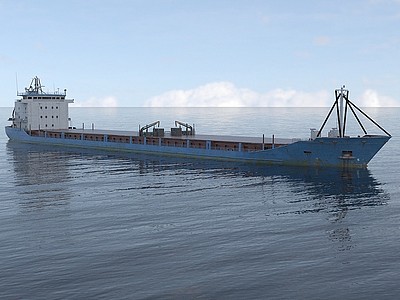 遠洋集裝箱貨輪船3d模型