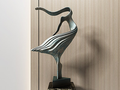 3d现代抽象雕塑模型