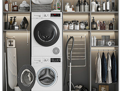 3d洗衣柜收纳柜模型