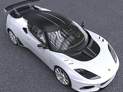 路特斯超級跑車汽車帶內飾3d模型