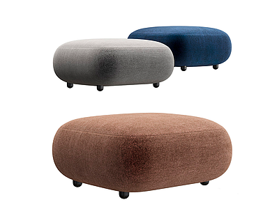 3d现代沙发凳模型