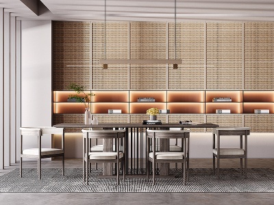 现代风家居餐厅餐桌模型3d模型