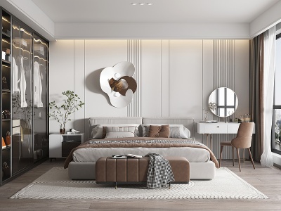 现代风家居卧室模型3d模型