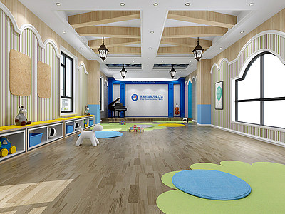 3d幼儿园多功能教室模型