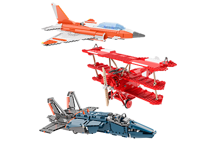 3d现代<font class='myIsRed'>乐高</font>飞机玩具模型
