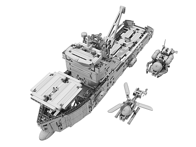 乐高海洋勘探玩具组合模型3d模型