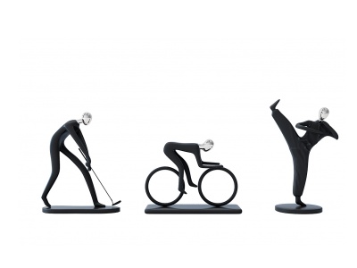 3d现代运动人物雕塑模型