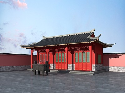3d中式建筑古建寺庙模型