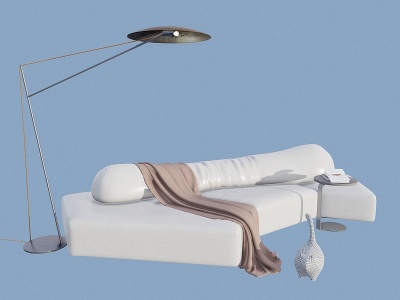 懒人沙发落地灯家具组合3d模型