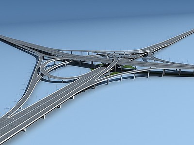 水泥立交桥模型