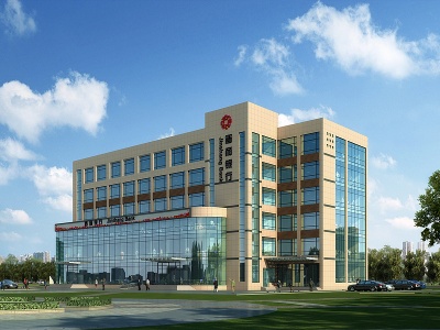 3d现代多层医院办公楼模型