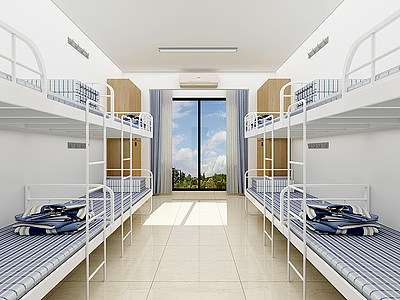 3d大学生宿舍模型