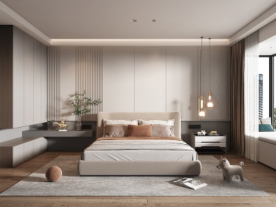 C4D现代家居卧室3d模型模型