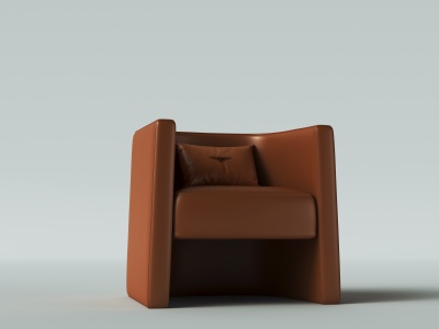 3d现代轻奢皮单椅模型